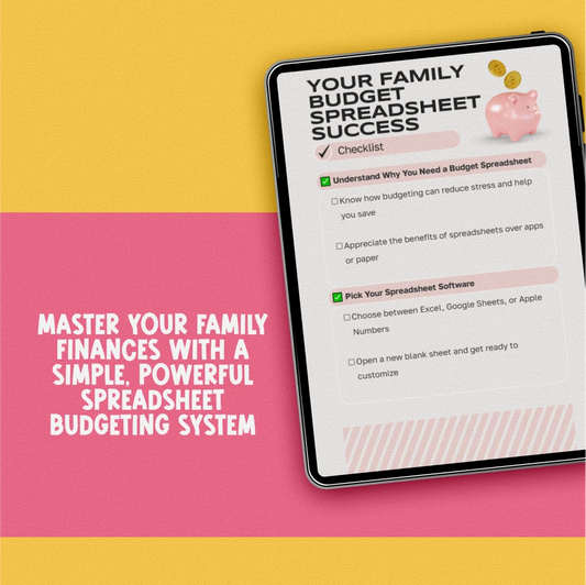 Your Family Budget Spreadsheet Success Checklist | How to Create a Family Budget Spreadsheet | Budgeting Checklist Digital Download