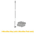 360° Rotating Flat Floor Mop with Self-Wringing Microfiber Pads - DSARD