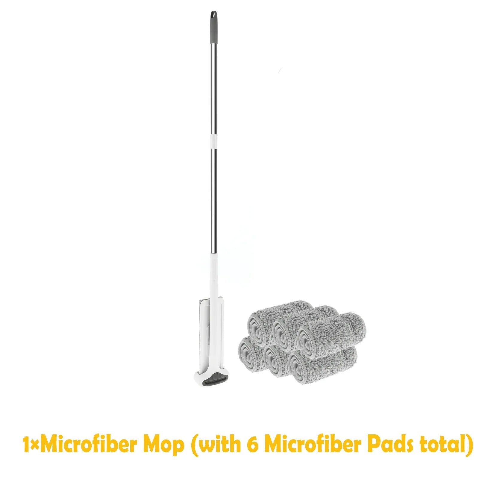 360° Rotating Flat Floor Mop with Self-Wringing Microfiber Pads - DSARD