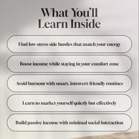 Quiet Cash: The Introvert’s Guide to Profitable Side Hustles from Home | Side Hustles for Introverts at Home eBook | Digital Download from DSARD