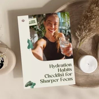 Hydration Habits Checklist for Sharper Focus | Printable Daily Water Tracker | Digital Download to Improve Focus & Productivity