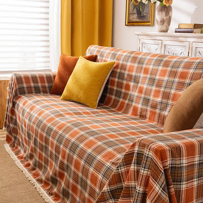 Autumn Retro Anti-Slip Sofa Cover – Warm Thanksgiving Throw