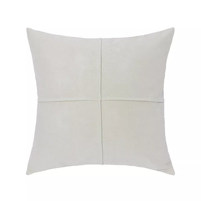 Faux Suede Cross Stitch Decorative Throw Pillow Cover for Sofa, Bed & Couch