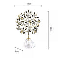 Golden Crystal Money Tree Metal Ornament – Elegant Home Decor