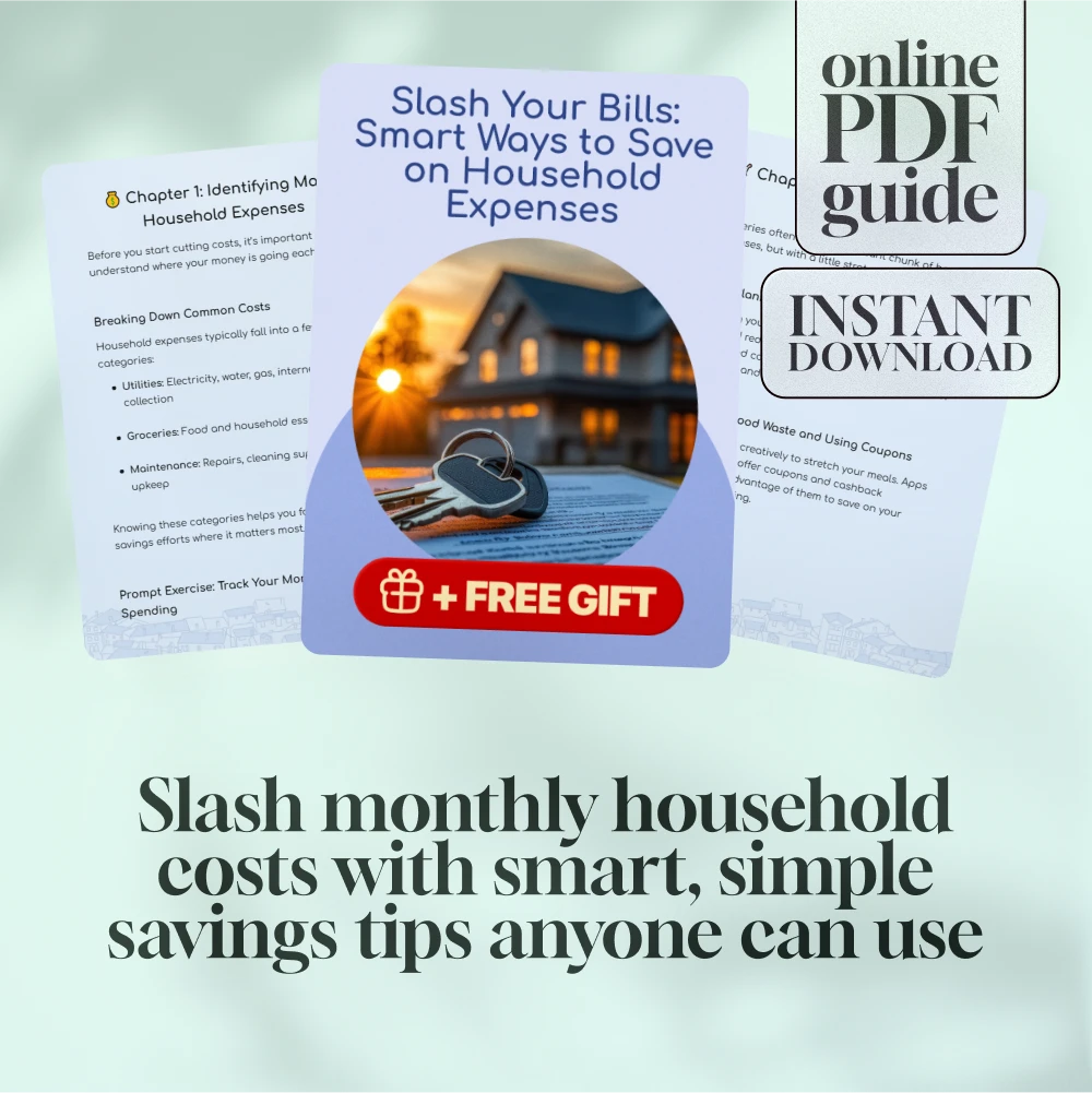 Slash Your Bills: Smart Ways to Save on Household Expenses | Budget Guide | Digital Download for Saving on Household Expenses