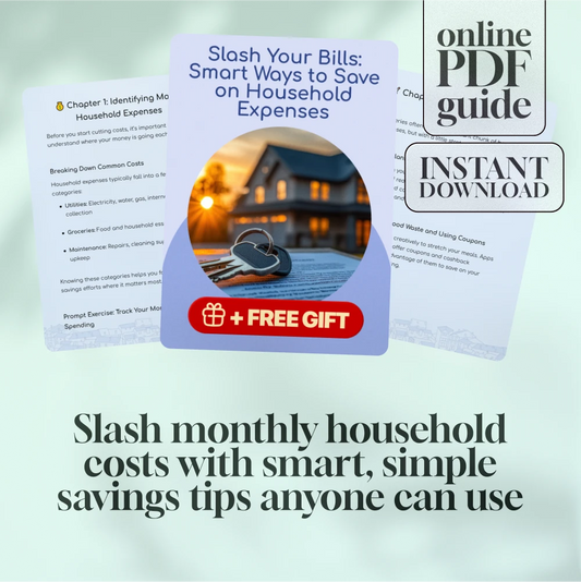 Slash Your Bills: Smart Ways to Save on Household Expenses | Budget Guide | Digital Download for Saving on Household Expenses