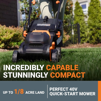 DSARD Efficient 40V Cordless 14″ Lawn Mower with Dual Batteries & Charger