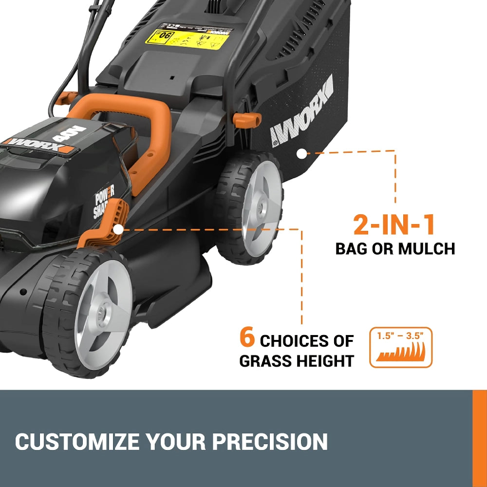 DSARD Efficient 40V Cordless 14″ Lawn Mower with Dual Batteries & Charger