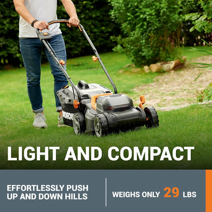 DSARD Efficient 40V Cordless 14″ Lawn Mower with Dual Batteries & Charger