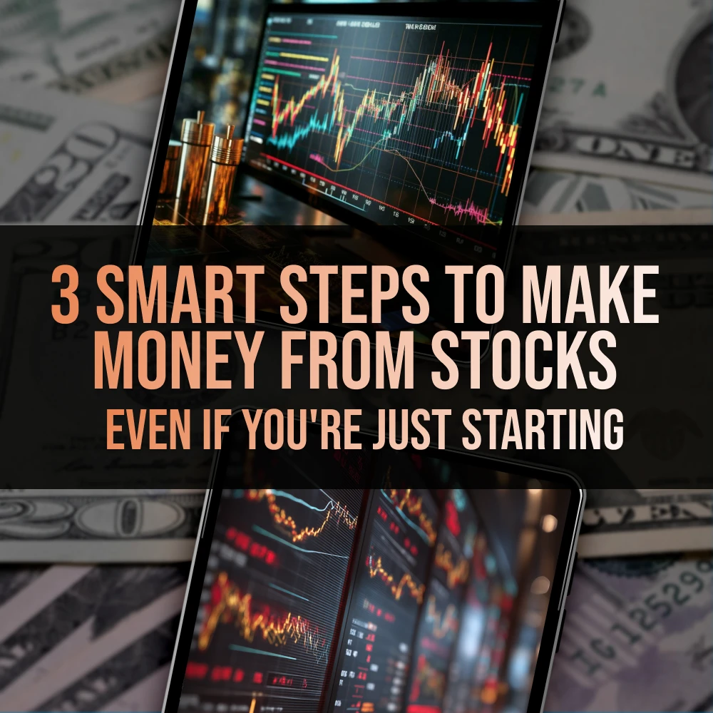 3 Smart Steps to Make Money from Stocks (Even If You’re Just Starting) – Beginner’s Stock Market Guide | How Do I Make Money from Stocks | Digital Download eBook Checklist