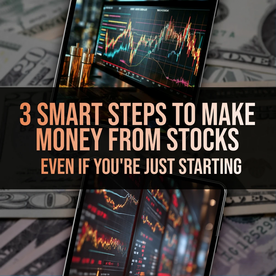 3 Smart Steps to Make Money from Stocks (Even If You’re Just Starting) – Beginner’s Stock Market Guide | How Do I Make Money from Stocks | Digital Download eBook Checklist