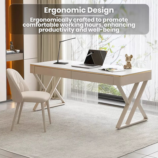 Modern Sleek Office Workbench Elegant Wooden Computer Desk for Home and Office - DSARD