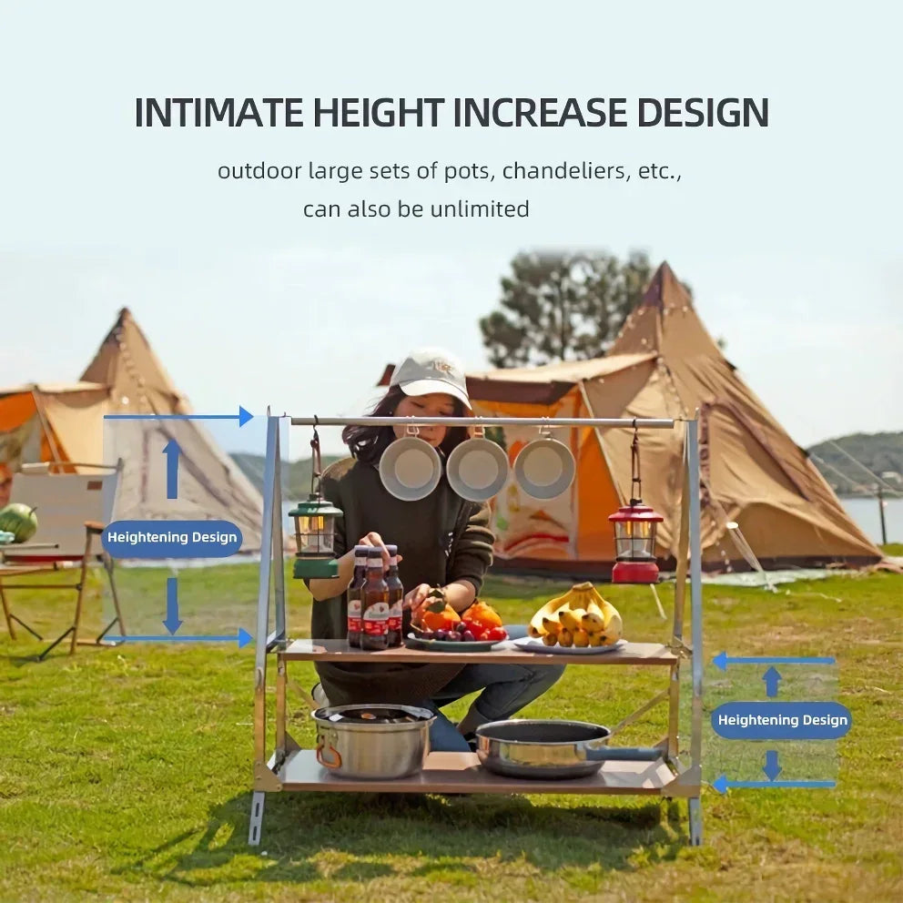 DSARD Portable Multi-Layer Outdoor Storage Rack - DSARD