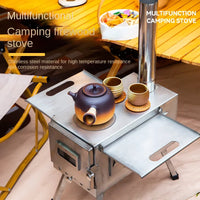 DSARD Portable Stainless Steel Fire Wood Stove for Camping, Cooking, and Heating