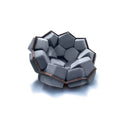 Artistic Quartz Armrest Leisure Chair – Modern Fabric Single Sofa for Home and Hotel - DSARD - DSARD