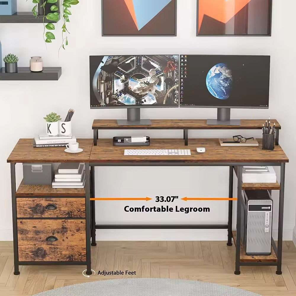 61″ Spacious Industrial-Style Computer Desk - DSARD