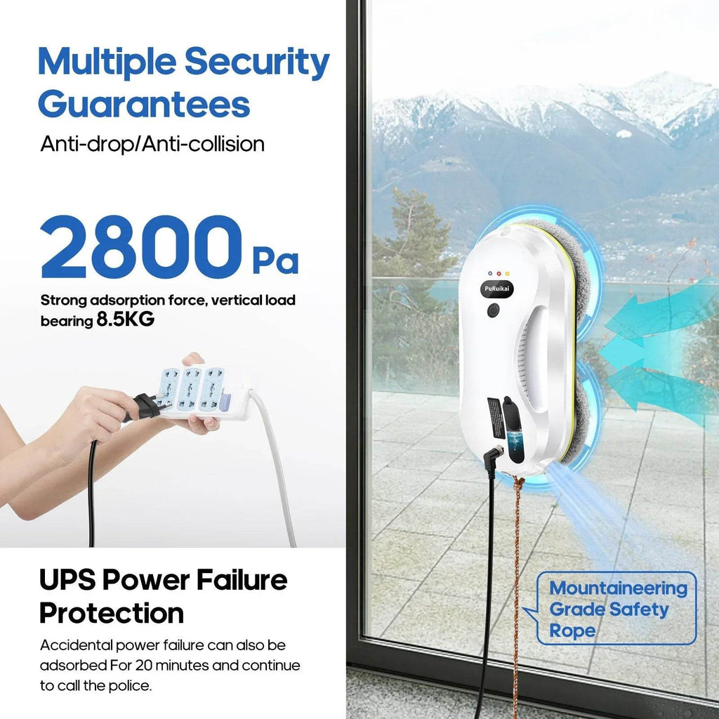 Automatic Window Cleaning Robot with Remote Control & Electric Glass Wiper - DSARD