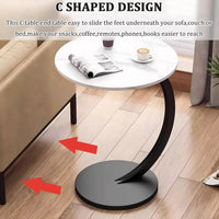 Sleek Nordic Metal Side Table - Modern Minimalist Coffee Table for Living & Bedroom - DSARD