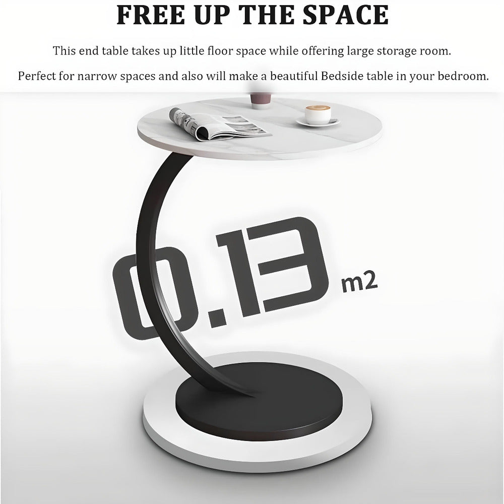 Sleek Nordic Metal Side Table - Modern Minimalist Coffee Table for Living & Bedroom - DSARD