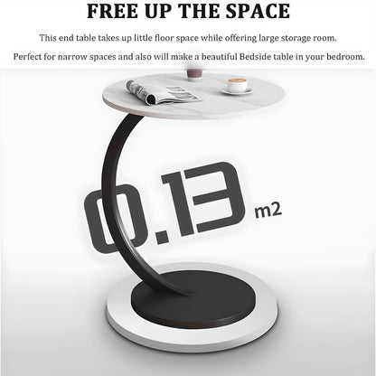 Sleek Nordic Metal Side Table - Modern Minimalist Coffee Table for Living & Bedroom - DSARD