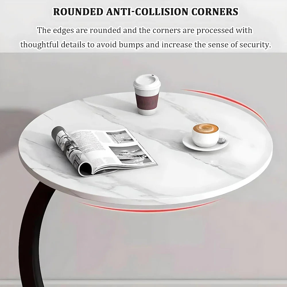 Sleek Nordic Metal Side Table – Minimalist Living Room & Bedroom