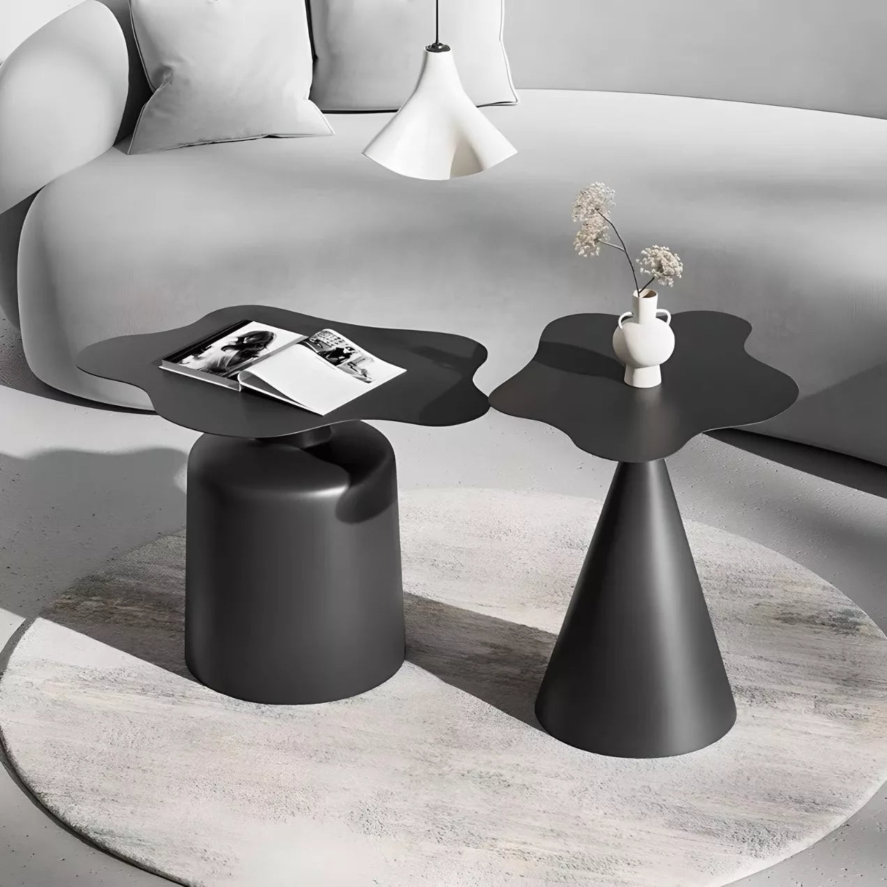 Modern Minimalist Iron Coffee Table – Industrial Living Room