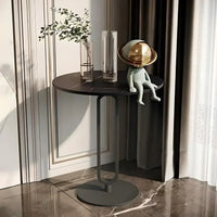 Chic Nordic-Inspired Slate Round Side Table for Modern Homes - DSARD - DSARD