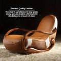 Elegant Ebony Genuine Leather Rocking Chair: Modern Minimalist Luxury Chaise Lounge - DSARD - DSARD