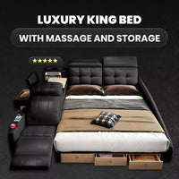 Luxury King Bed with Massage and Storage - DSARD