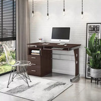 Elegant Chocolate Computer Desk with Ample Storage and Durable Design - DSARD - DSARD