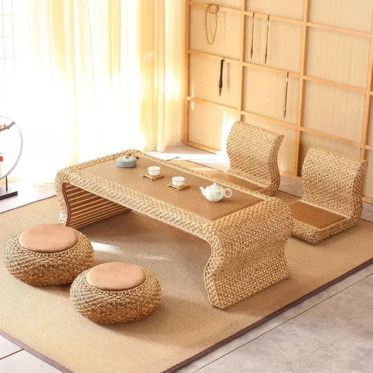 Modern Minimalist Rattan Coffee Table - Luxury Nordic Design for Elegant Living Spaces - DSARD