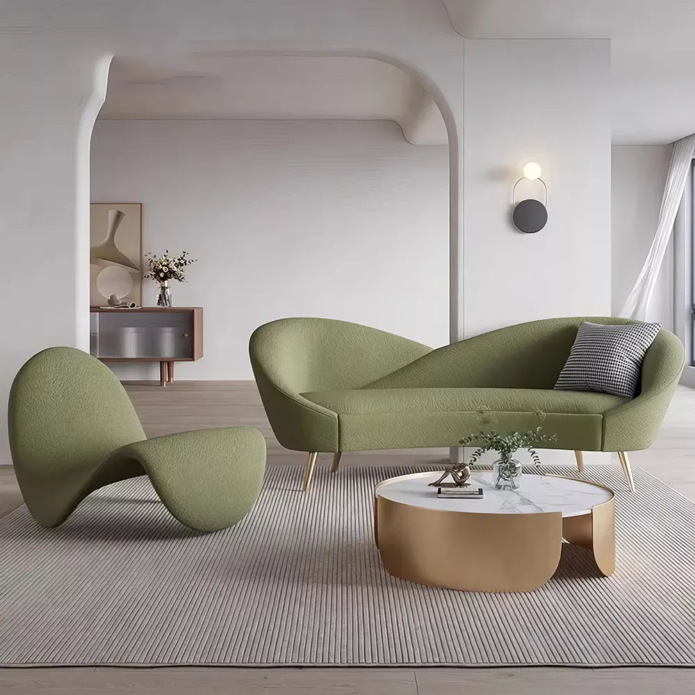 Versatile Nordic Love Seat: 3-Seater Lazy Sofa - DSARD