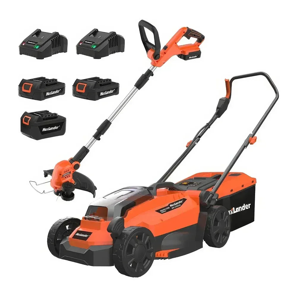 DSARD 20V Cordless 13″ Electric Lawn Mower with Brushless Motor & Dual Batteries - DSARD