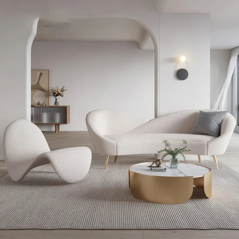 Versatile Nordic Love Seat: 3-Seater Lazy Sofa - DSARD