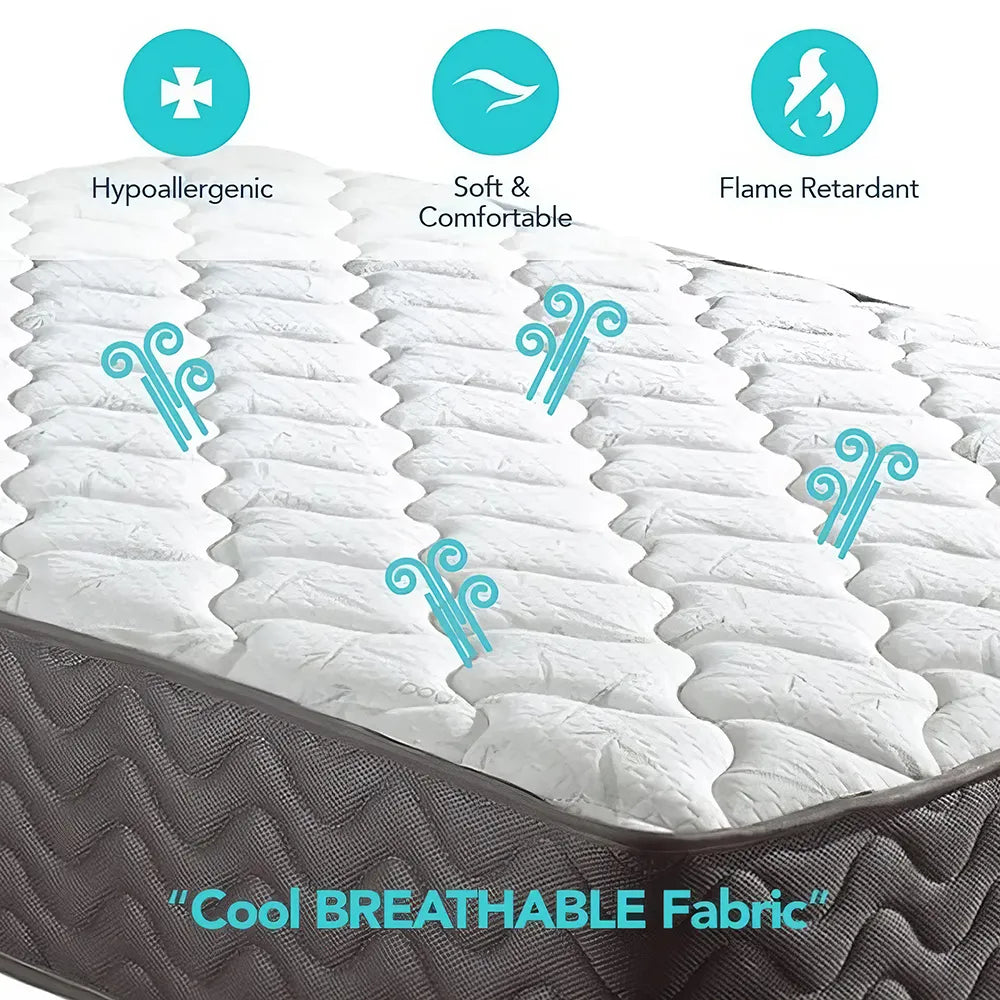 King Size Bamboo 12″ Memory Foam Pocket Spring Mattress - DSARD