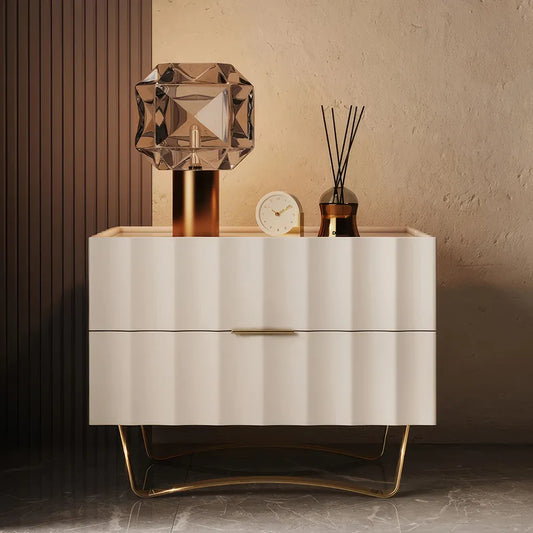 Wooden Bedside Nightstands Storage Luxury Drawers Bedroom Nightstand