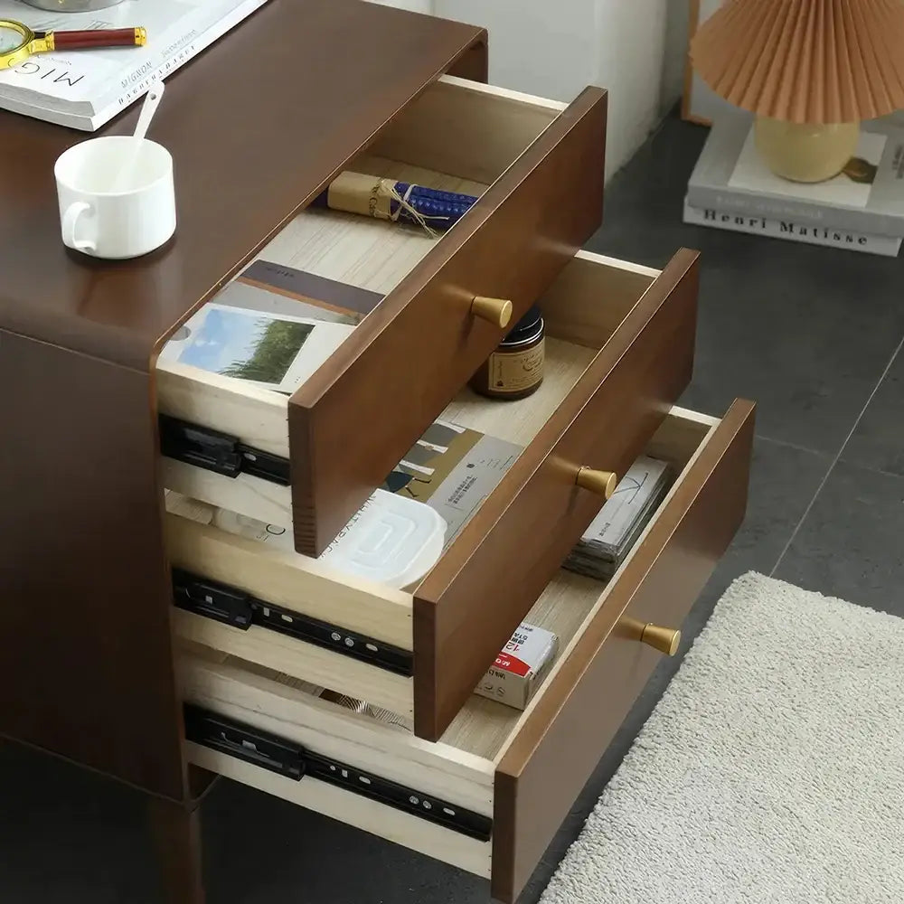 Solid Wood Nightstands Luxury Bedside Table