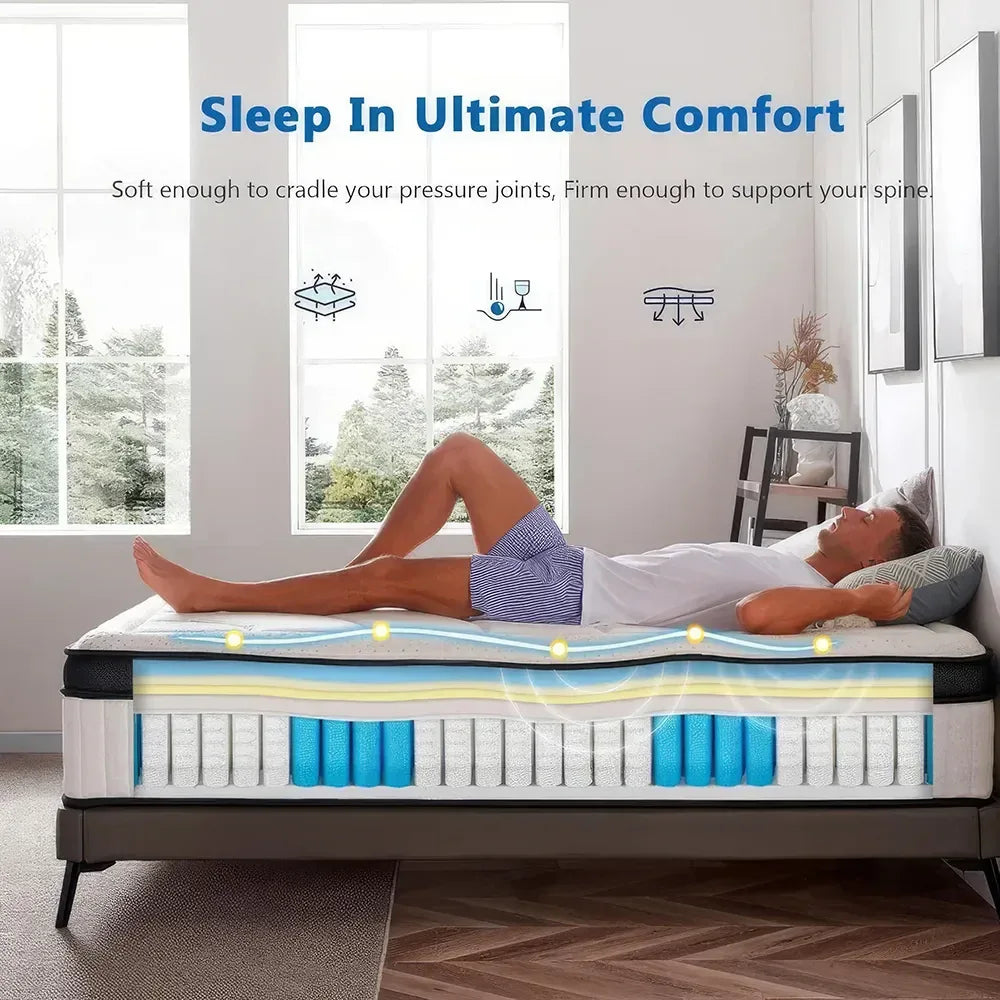 14-Inch Luxury Hybrid Gel Memory Foam and Innerspring Mattress - DSARD - DSARD
