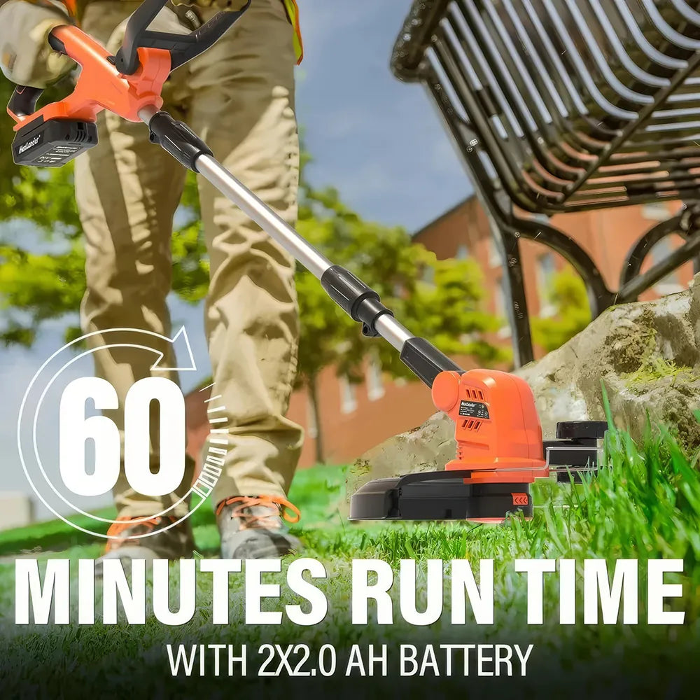 DSARD 20V Cordless 13″ Electric Lawn Mower with Brushless Motor & Dual Batteries