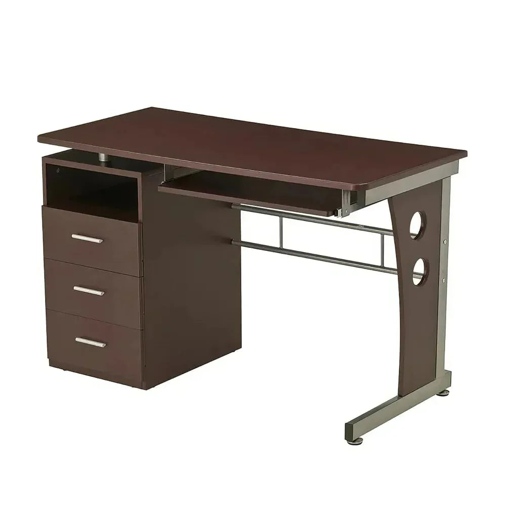 Elegant Chocolate Computer Desk with Ample Storage and Durable Design - DSARD - DSARD