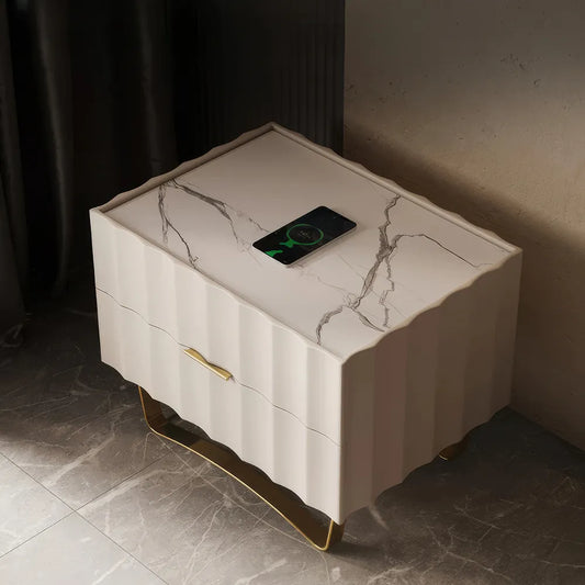 Wooden Bedside Nightstands Storage Luxury Drawers Bedroom Nightstand