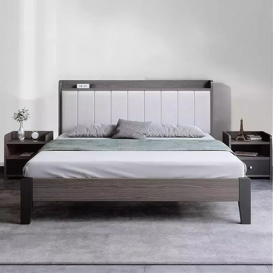 Modern Minimalist Wooden King Size Bed - Elegant & Versatile Bedroom Furniture - DSARD