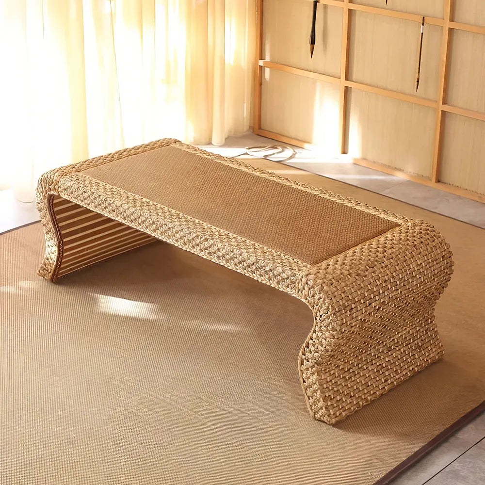 Rattan Coffee Table – Luxury Nordic Minimalist Living Room