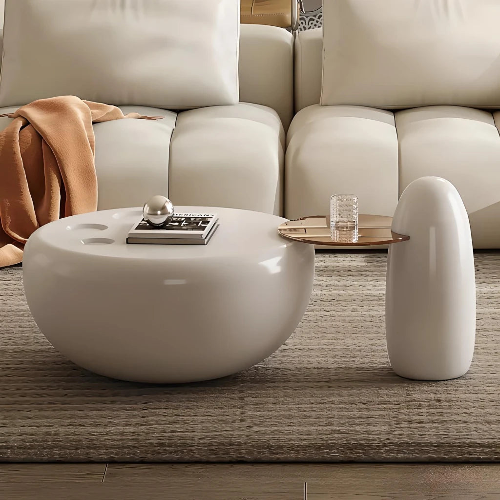 DSARD Modern Minimalist Round Coffee Table Contemporary Art-Style