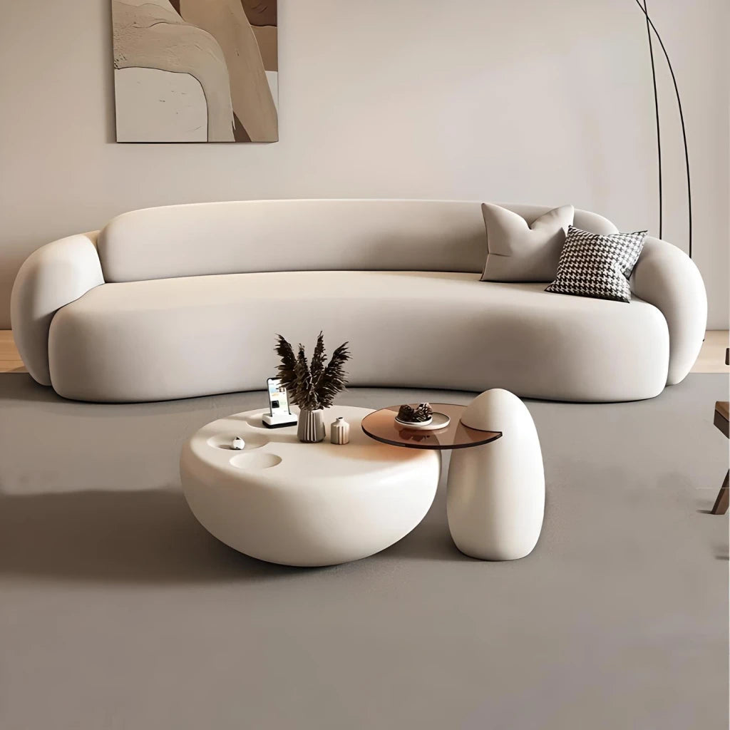 DSARD Modern Minimalist Round Coffee Table Contemporary Art-Style