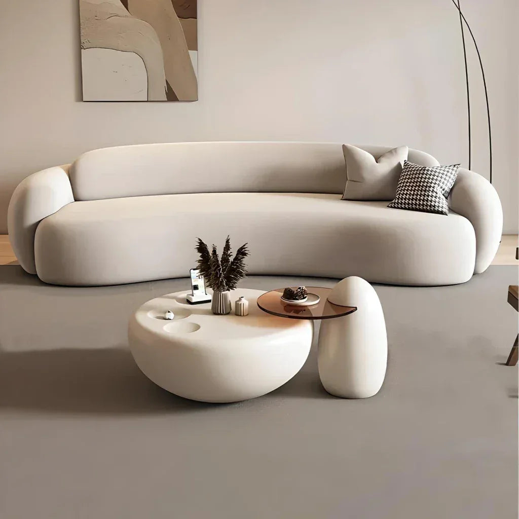 DSARD Modern Minimalist Round Coffee Table Contemporary Art-Style - DSARD