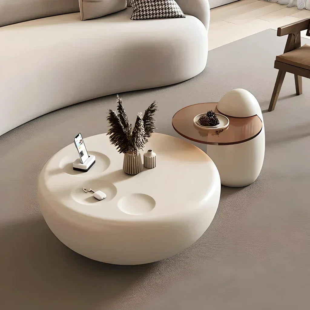 DSARD Modern Minimalist Round Coffee Table Contemporary Art-Style - DSARD