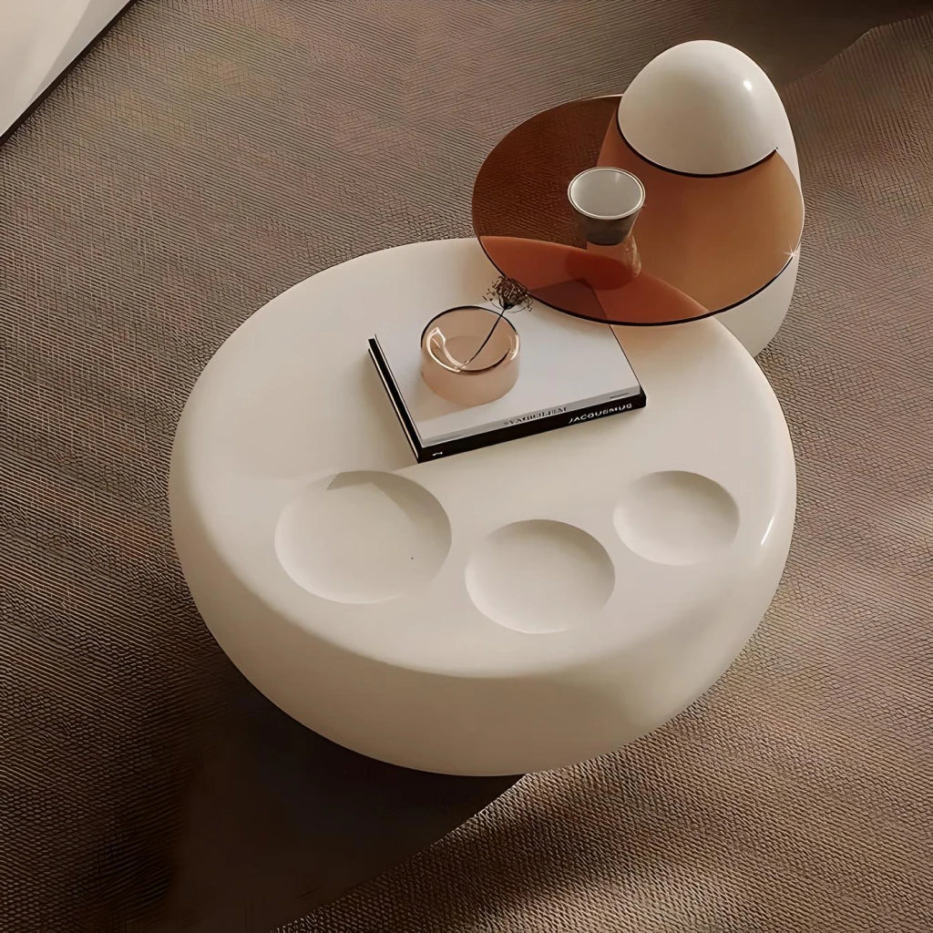 DSARD Modern Minimalist Round Coffee Table Contemporary Art-Style