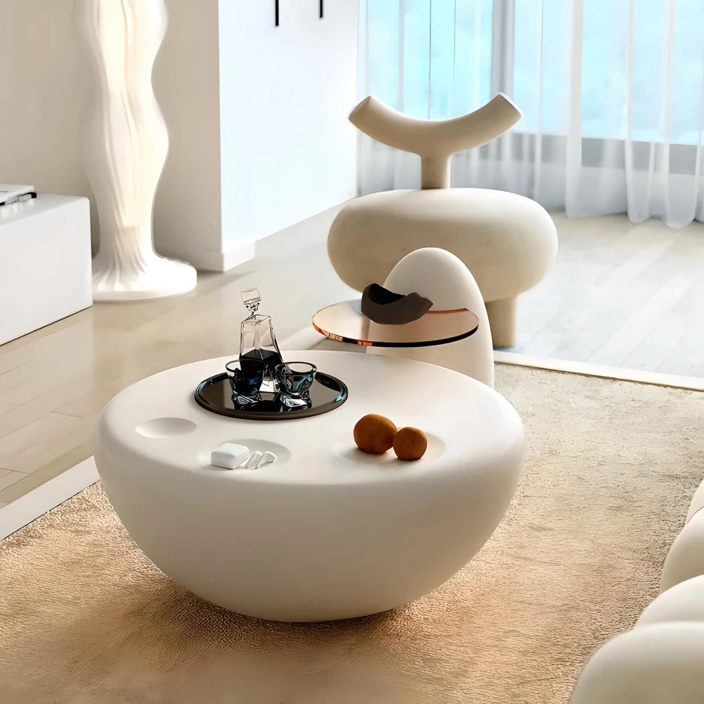 DSARD Modern Minimalist Round Coffee Table Contemporary Art-Style