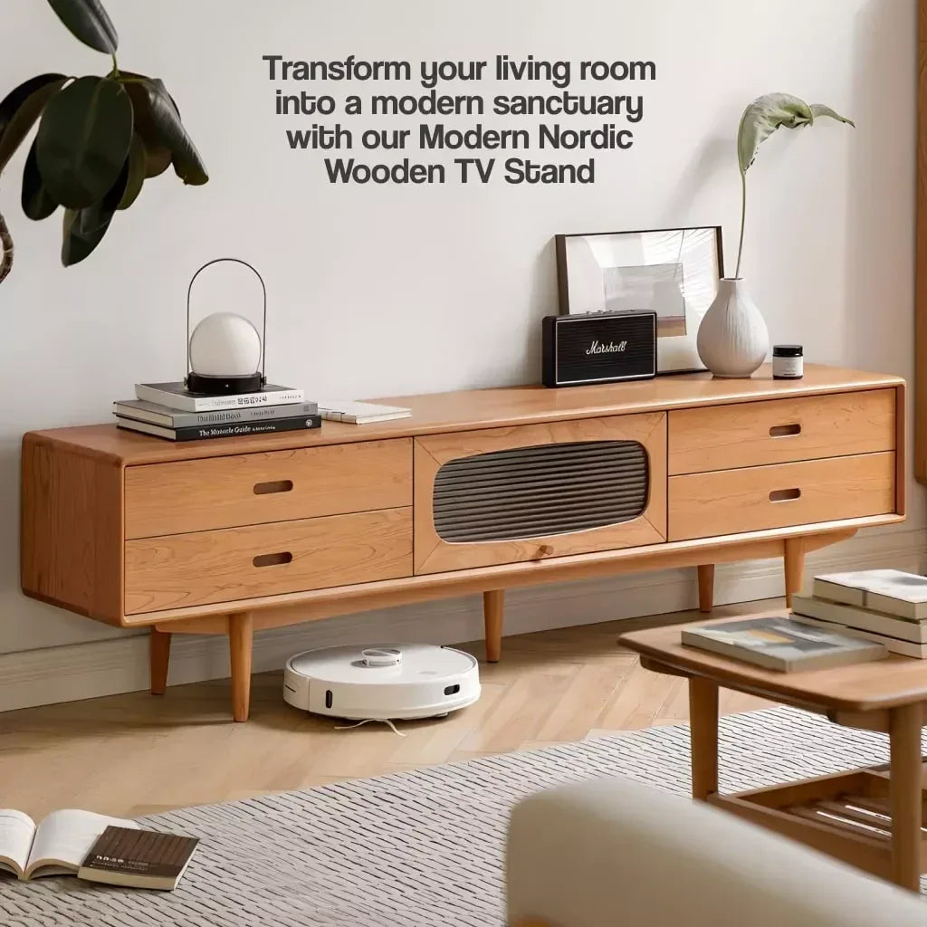 DSARD Modern Nordic Wooden TV Stand - DSARD
